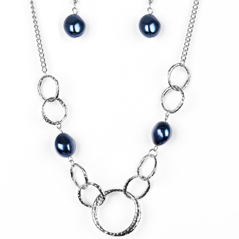 Paparazzi Lead Role Blue Necklace Set